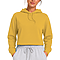 Fleece Pullover Cropped Hoodie Gold
