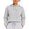 Fleece Pullover Cropped Hoodie Heather Grey