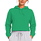 Fleece Pullover Cropped Hoodie True Kelly Green