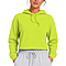 Fleece Pullover Cropped Hoodie Neon