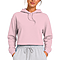 Fleece Pullover Cropped Hoodie Pink