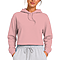 Fleece Pullover Cropped Hoodie Powder Pink