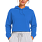 Fleece Pullover Cropped Hoodie Royal
