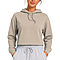 Fleece Pullover Cropped Hoodie Sand