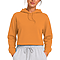 Fleece Pullover Cropped Hoodie True Orange