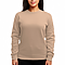 Essential Crewneck Sweatshirt Camel Women-Front