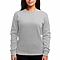Essential Crewneck Sweatshirt Heather Grey Women-Front