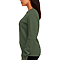Essential Crewneck Sweatshirt Military Green Women-Side