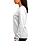 Essential Crewneck Sweatshirt White Women-Side