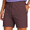 Fleece Raw Edge Shorts Brown