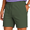 Fleece Raw Edge Shorts Military Green