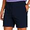 Fleece Raw Edge Shorts Navy swatch