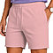 Fleece Raw Edge Shorts Powder Pink
