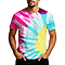 Tie Dye T-Shirt Dark Pink Rainbow
