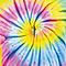 Tie Dye T-Shirt Gold Fuchsia Neon Spiral